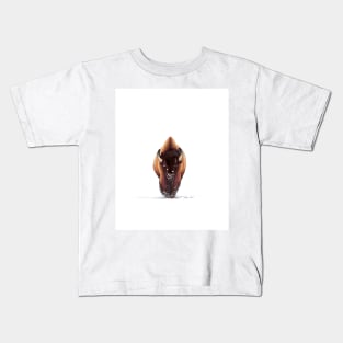 Winter Bison Kids T-Shirt